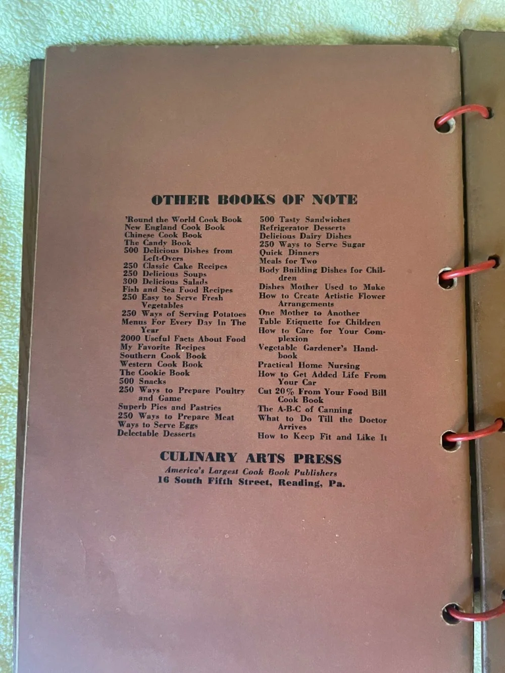Vintage 1939 Southern Cookbook